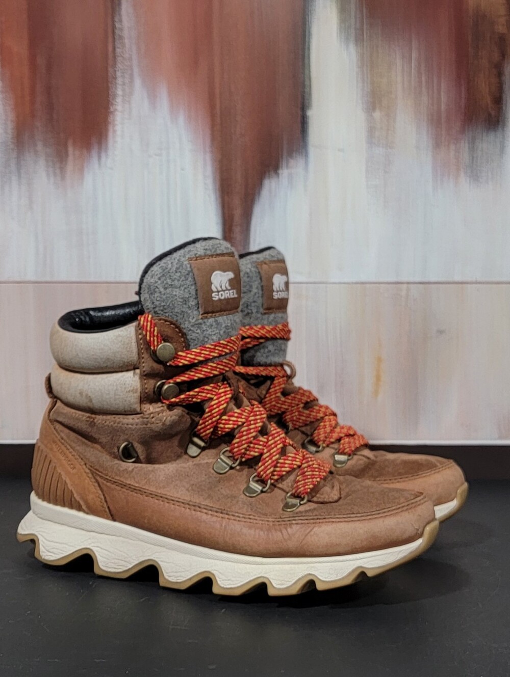 Sorel Kinetic Conquest Waterproof Winter Boots Tan Brown NL3768-242 Womens 8